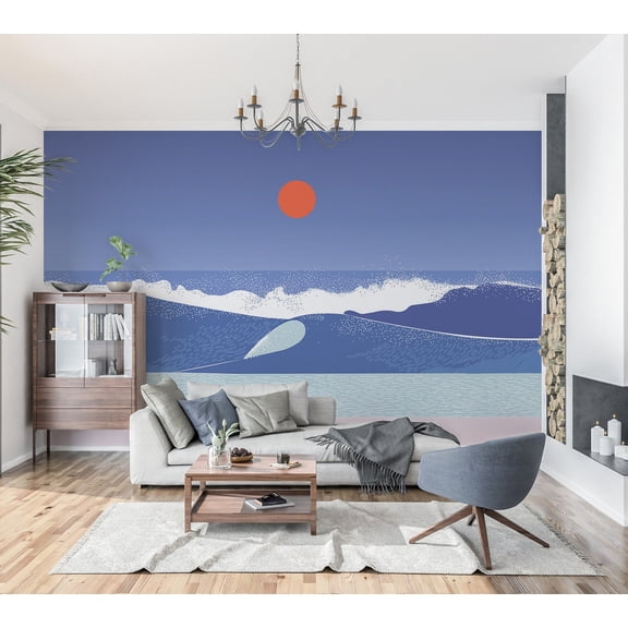 Abstract Non-pasted Wallpaper Wall Mural - Sea Breeze