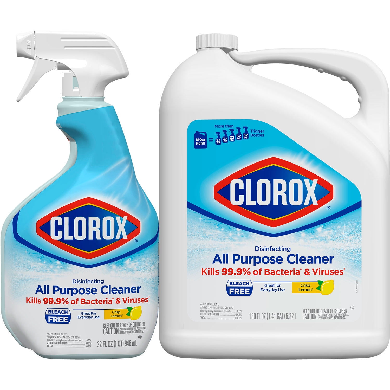 Clorox Disinfecting All Purpose BleachFree Cleaner Refill, Crisp Lemon