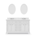 thumbnail image 2 of Water Creation Derby 60" Wood Double Bathroom Vanity in White & Chrome, 2 of 9