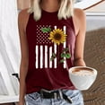 thumbnail image 2 of 4Th Of July Tank Tops For Women Dressy Casual Blouse Sleeveless Crew Neck Patriotic Tops 2024 Fashion Usa T Shirt Summer Plus Size Flag Shirt Womens 4Th Of July Tops, 2 of 4