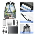 thumbnail image 5 of Fotbe Parisian Cafe With Eiffel Lightweight Casual Laptop Backpack for Men and Women, Daily use Waterproof backpack, Backpack for College, 5 of 7