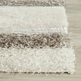 thumbnail image 3 of Shag & Flokati Rug - Manhattan Shag Polyester Pile -White/Grey-Color:White/Grey,Design:Shag & Flokati,Shape:Small Rectangle,Size:6'L x 4'W, 3 of 5