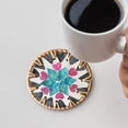 thumbnail image 1 of TIMIFIS Wooden Seashell Coasters, Home Decor Rattan Ceramic Heat Insulating Saucer Seashell Floral Pattern Saucer Tea Saucer Coffee Table Hand Woven Non Scaldable Seashell Mats, 1 of 6