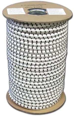 5/16" x 50' WHITE with BACK TRACER MFP Cover Bungee Made USA! Shock Cord 