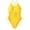 Yellow, variant on Women Sexy Lace Up One Piece Swimsuit Deep Plunge V Neck High Cut Bathing Suits Summer Beach Swimwear for Ladies
