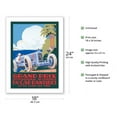 thumbnail image 2 of 1929 Cap D'Antibes Grand Prix - Juan-les-Pins France - Vintage Car Racing Poster by Alexis Kow - Fine Art Matte Paper Print (Unframed) 18x24in, 2 of 4