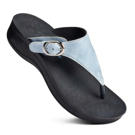 

Aerothotic Women s Mosaic Comfortable Thong Platform Sandals