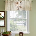thumbnail image 4 of 2 Pack Valances for Windows, Brown Ombre Daisy Window Valances for Living Room/Bedroom/Bathroom, Farmhouse Vintage Floral Botanical Light Filtering Kitchen Curtain Valance 60"W x18" L, 4 of 9