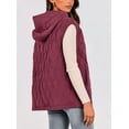 thumbnail image 3 of PRETTYGARDEN Women's 2025 Fall Spring Vest Casual Sleeveless Hooded Zip Up Jacket Trendy Winter Coat Outerwear, 3 of 10
