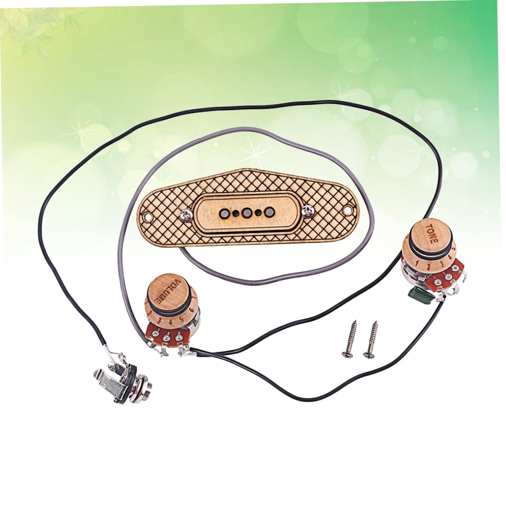 OUNONA Maple Guitar Pickup Set with Preamp for Recording - 1 Piece Guitar Accessories