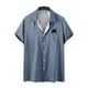 thumbnail image 1 of Camisas de Manga Larga para Hombres Blusa Cómoda de Cuello de Impresión, Camisa Casual de Poliéster para Uso Diario, de Fiesta Y de Primavera de Verano, 1 of 4