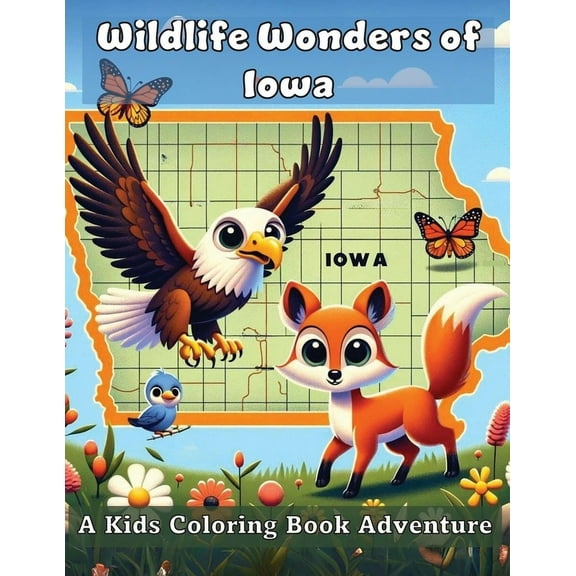 Wildlife Wonders of Iowa: A Kids Coloring Book Adventure, (Paperback)