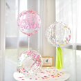 thumbnail image 4 of Cumpleaños boda 18 pulgadas impreso transparente transparente burbuja globo BoBo Foil DIY globo fiesta, 4 of 4