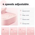 thumbnail image 3 of Ventilador de mesa silencioso, pequeño ventilador de escritorio USB con 4 velocidades de viento, se puede ajustar 90 grados, ventilador inalámbrico, rosa JAMW Sencillez, 3 of 5
