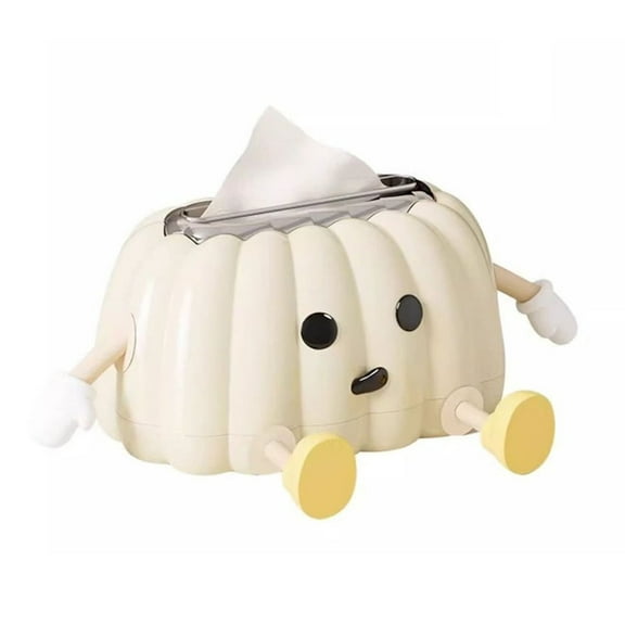 Cute Cartoon Tissue Box Cover for Home Office, Creative Decorative Tissue Holder with Arms and Legs, Unique Design for Kids and Adults