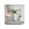 thumbnail image 4 of Bottle Aztec Vase for Living Room Decor - Ceramic Stoneware Flower Vase with Boho Pattern for Home, Bedroom, Table, or Office Decor - Accent Display for Kitchen Counter and Mantel - 18", Gray, 4 of 10