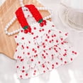 thumbnail image 5 of WOLIAUO Dog Princess Dresses for Small Dogs Clothes Cherry Costume Pet Suspenders Girl Cat Cute Lace Coat Floral Outfits Summer Costumes (L Red), 5 of 8