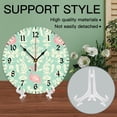 thumbnail image 4 of YladaFaie Vintage Flamingo Wall Clock Battery Operated Silent Non Ticking Clocks Decorative Animal Flamingo Spring Summer Arabic Numbers Handing Clocks for Living Room Decor 10 Inch, 4 of 7