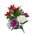 thumbnail image 1 of Cateissary 2x Fácil de limpiar Decoración para el hogar Flores y plantas artificiales Ramo de flores artificiales Decoración de flores Kits de decoración para fiestas rojo, 1 of 6