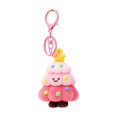 thumbnail image 2 of Christmas Ornament - Flocked Christmas Tree Keychain with Smiling Face Design, Cute Key Ring Pendant for Women Girls Tote Bag Backpack, Christmas Holiday Gift (Pink), 2 of 7