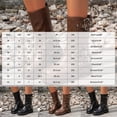 thumbnail image 5 of Womens Biker Motorcycle Mid Calf Boots Square Toe Low Heel Thick Sole Riding Boots with Fashion Buckles Studded, 5 of 7