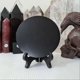 thumbnail image 2 of High Quality Natural Black Obsidian Scrying Mirror Healing Crystals Stone Round Plate Mirror Home D, 2 of 5