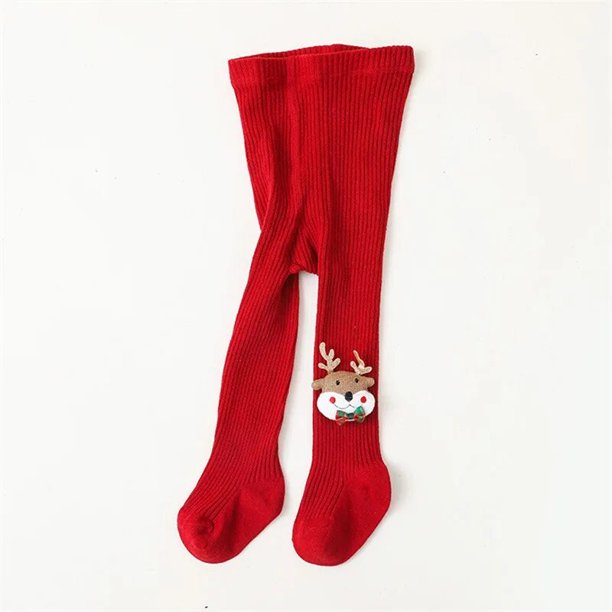 Christmas Baby Girls Pantyhose Cotton Knitted Kids Tights Autumn Winter Toddler Leggings Infant Clothes Newborn Xmas Gift