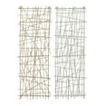thumbnail image 6 of Cosmoliving by Cosmopolitan Modern Crosshatched Metal Bars  Wall Décor, Set of 2 13"W x 36"H with Silver/Gold Polished Finish, 6 of 13