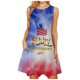thumbnail image 1 of Vestido estampado sin mangas del día de la independencia de playa casual de verano para mujer Fridja  hjkh4510, 1 of 5
