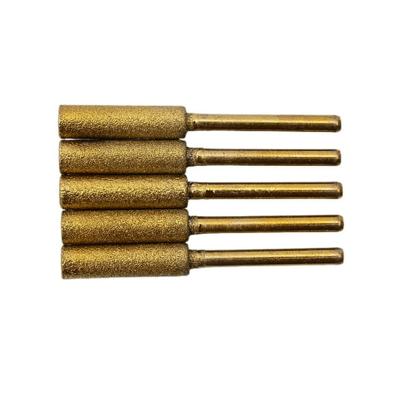 15Pcs 4/4.8/5.5Mm Diamond Chainsaw Sharpener Burr Stone File Fits For Dremel Chain Saw Carving Grinding Tools 5.5Mm Smile Home