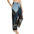 thumbnail image 2 of Balery Wild Blue Cool Dragon print Women's Pajama Pants,Ultra Lightweight Pjs,Lounge Pant-Medium, 2 of 9