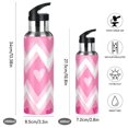 thumbnail image 2 of Yayeee 20oz Insulated Water Bottle Double Wall Stainless Steel with Flip Straw Lid, Heart Geometric, 2 of 7