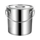 thumbnail image 1 of Cubo de acero inoxidable con tapa y asa, olla multifuncional para sopa para alimentos y 12 litros, 1 of 9