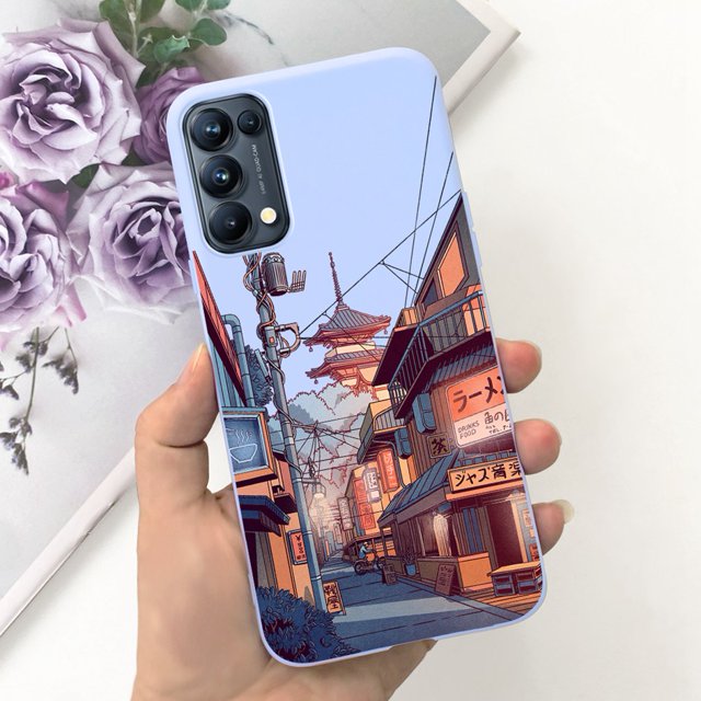 For OPPO Reno 5 5G Case Reno5 Pro Cover Fashion Painted TPU Soft Silicone Phone Cases For OPPO Reno 5 Pro Reno5 Shockproof Funda case-c05 For Reno 5 Pro 5G