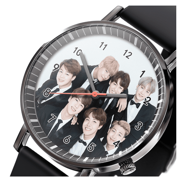 Reloj Analógico de Cuarzo BTS Modelo 2 Negro