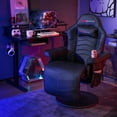 thumbnail image 2 of Goplus Fauteuil Inclinable de Jeu avec Massage, Hauteur Réglable, Chaise Pivotante de Course avec Porte-Gobelet, Noir, 2 of 9