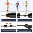 thumbnail image 4 of Skipping Rope Sports, Adjustable Jump Rope Weighted Handle, Steel Ball Bearings, Non-Slip Foam Handles, Steel Cable for Children Adults, 4 of 6