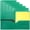 Green, variant on Youngever 6 Pack Heavy Duty Plastic Two Pocket Folders, Heavy Duty Plastic 2 Pocket Folder (Black)