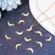 thumbnail image 5 of 1 caja de 20 colgantes de luna creciente chapados en oro de 18 quilates con anilla para hacer joyas, collares y pulseras., 5 of 9