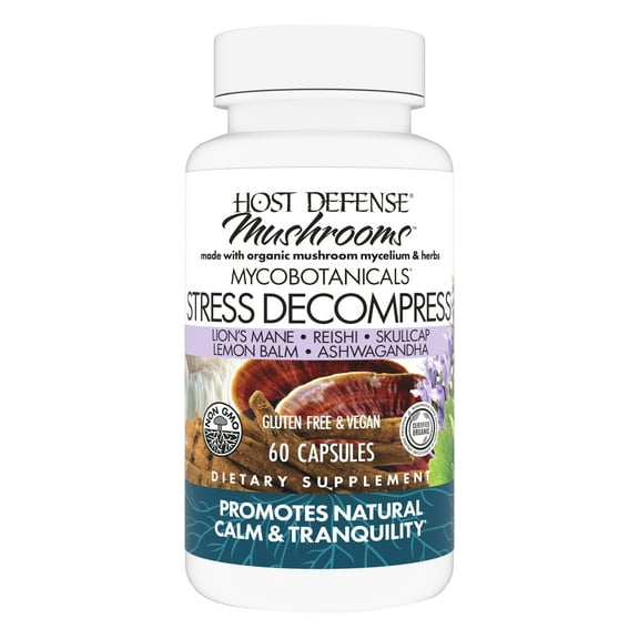 Host Defense MycoBotanicals Stress Decompress* Capsules - 60 Capsules (30 Servings)
