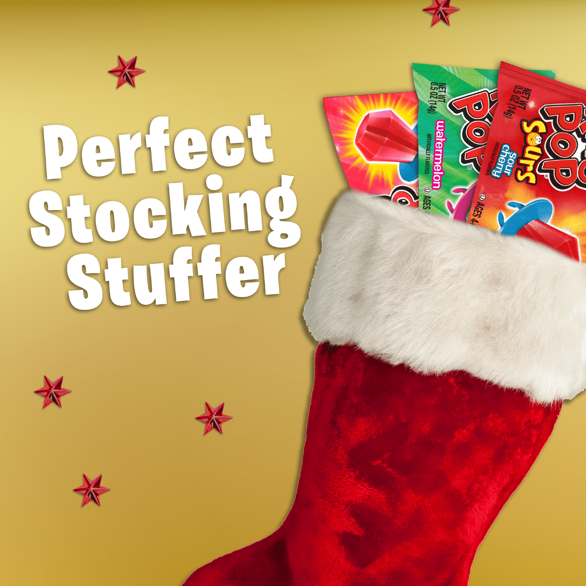 (3 pack) Ring Pop, Holiday Lollipops, Sour Cherry, Watermelon, and Cherry Flavored , Sucker Candy, 1.0 oz, Bag