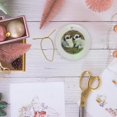 thumbnail image 6 of 3drose, Two Lambs in Hay, Circle Porcelain Ornament, 6 of 7