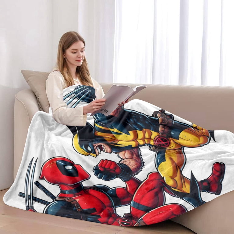 Bed Blankets Deadpool Blanket Walmart Faux Fur Indigo Ink Throw