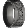 thumbnail image 3 of 10mm Flat Black Zirconium Ring with a Milled Celtic Design, 3 of 3