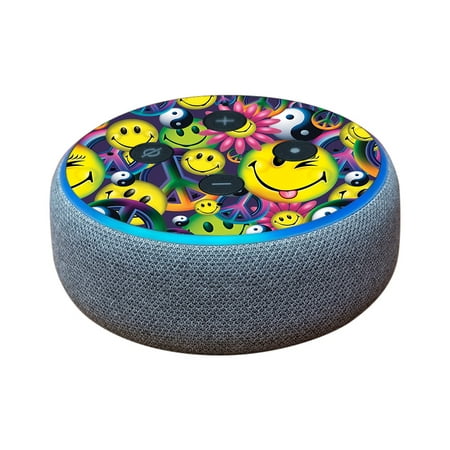 Skin For Amazon Echo Dot (3rd Gen) - Peace Smile | MightySkins Protective, Durable, and Unique Vinyl Decal wrap cover | Easy To Apply, Remove, and Change