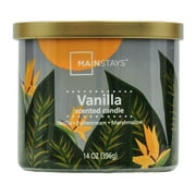 Mainstays Vanilla Scented Wrapped 3 Wick Candle, 14 Ounce