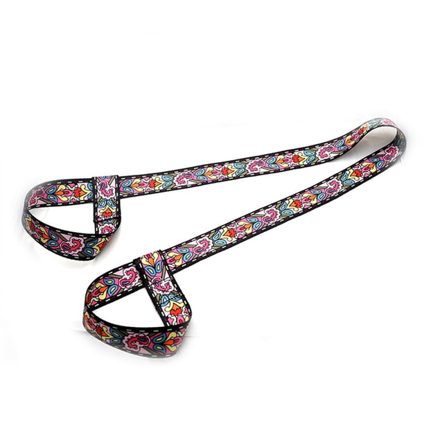 Advancent Colchoneta de Yoga con manta grande, correa estampada, cinturón elástico antidesgarro, cabestrillo ajustable, equipo de hombro estirable Almacenamiento y organización del hogar Rosa Advancent HA079558-03