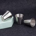thumbnail image 4 of Paquete de 6 vasos de chupito de acero inoxidable de metal para espresso, vaso para beber, vaso para cóctel, cerveza, whisky, barra de agua, restaurante en casa, tequila WD.WDQZL Hogar, 4 of 5