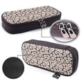 thumbnail image 4 of Lsque Daisies Flowers Printed Big Capacity PU Leather Pencil Case Large Pencil Pouch Stationery Pen Bag Pencil Holder for Teen, 4 of 6