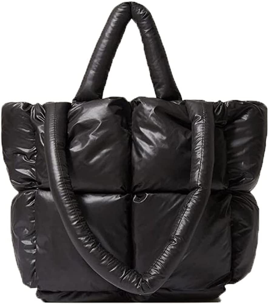  Women's Puffer Tote Handbags Purse Sets for Women